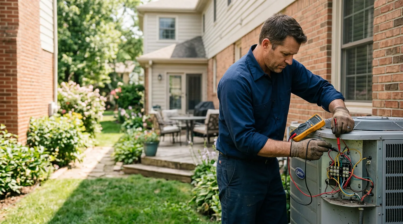 HVAC technician working near Helena, MT